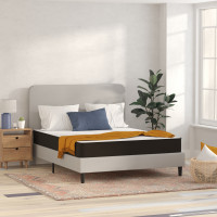 Flash Furniture CL-E238-B-Q-GG Capri Comfortable Sleep 8 Inch CertiPUR-US Certified Foam and Innerspring Hybrid Mattress, Queen Mattress in a Box
